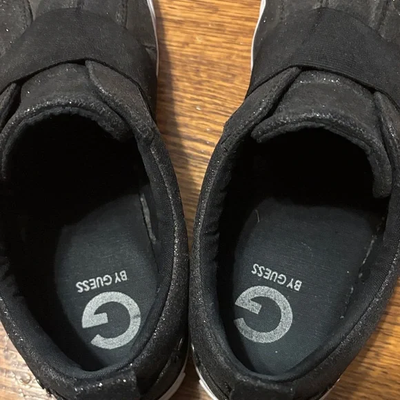 Sparkly Black Slip-On Sneakers - Picture 6 of 8